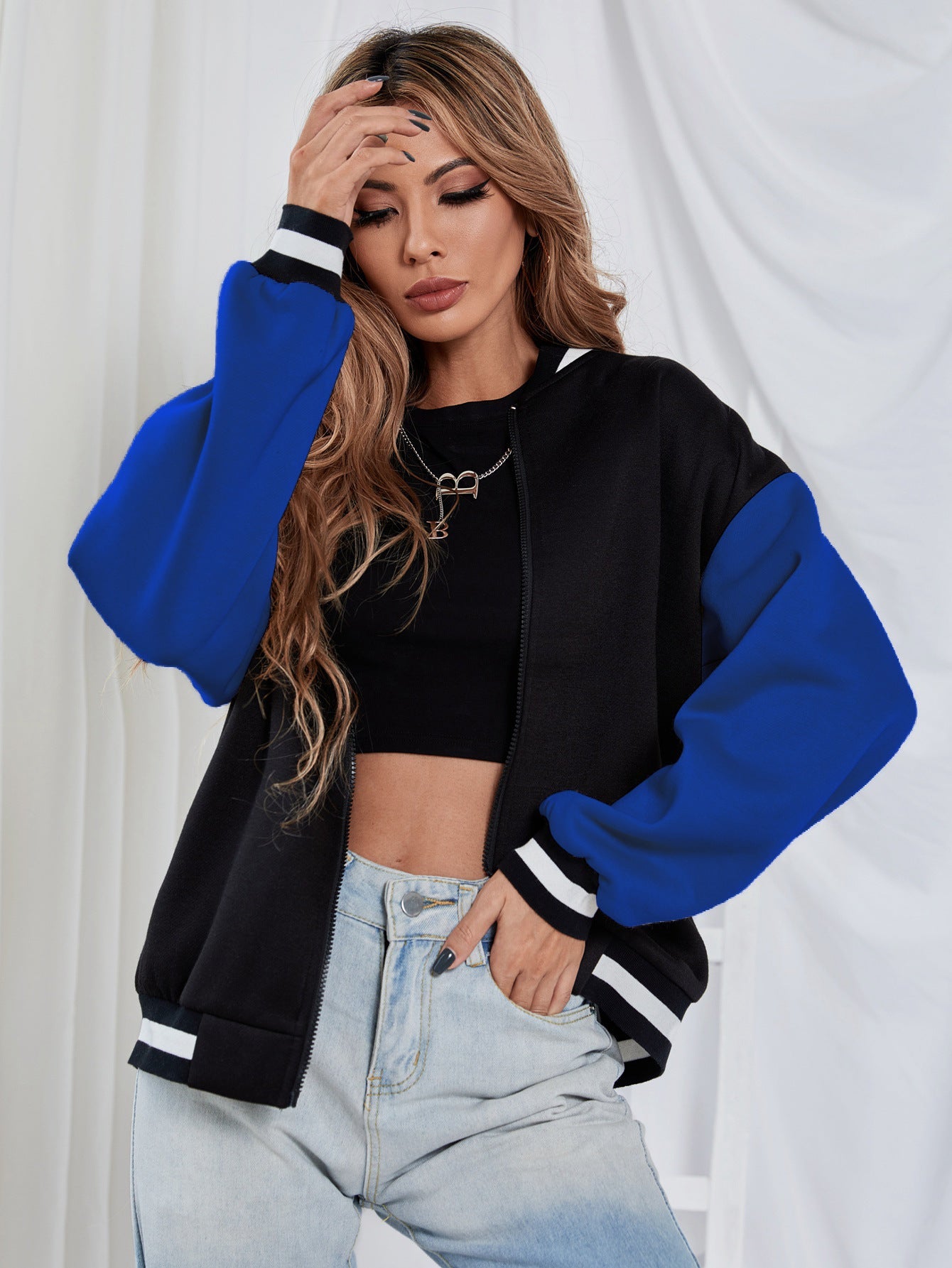Damen Sportjacke Lässiger Schnitt Trendfarben Eveloria