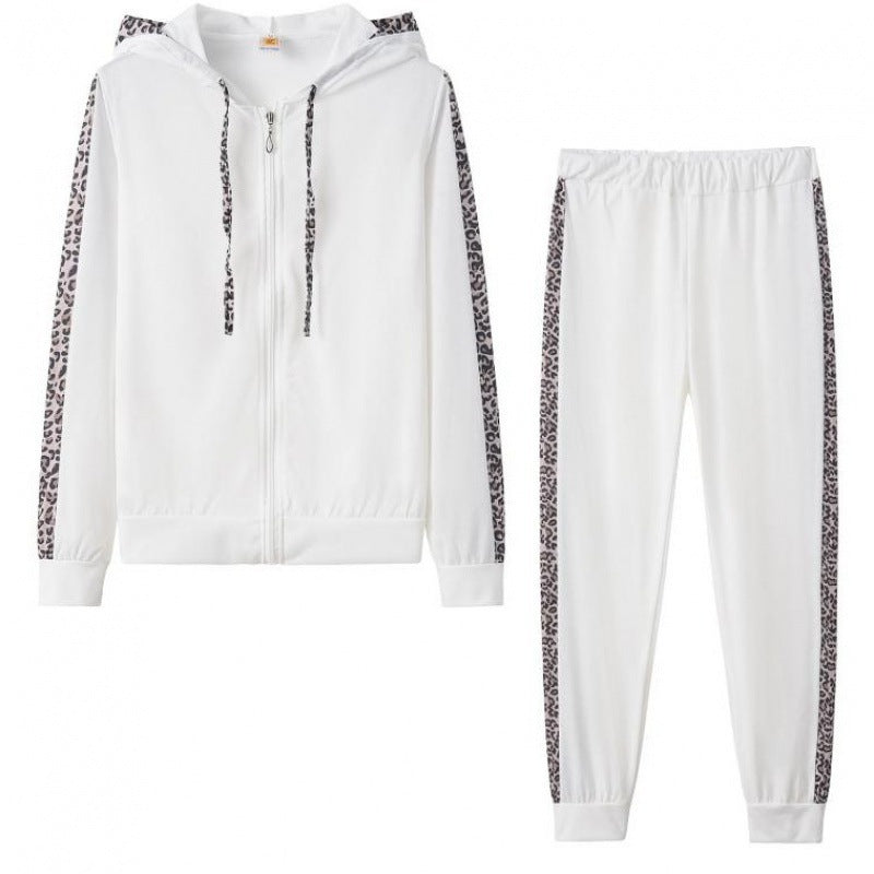 Damen Sportanzug Leopardenmuster Eveloria