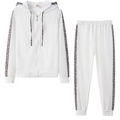 Damen Sportanzug Leopardenmuster Eveloria
