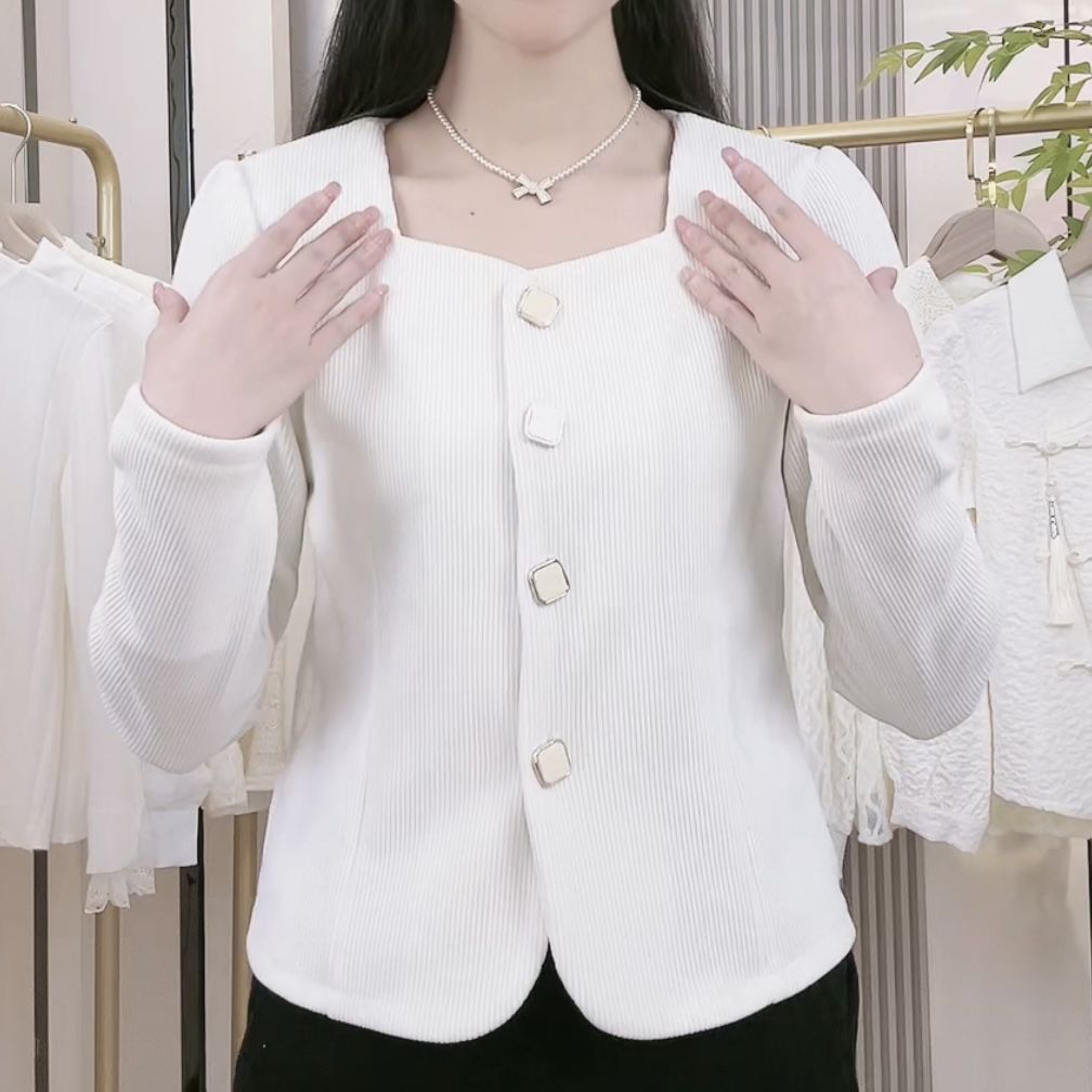 Damen Kurzjacke mit Knöpfen Eveloria