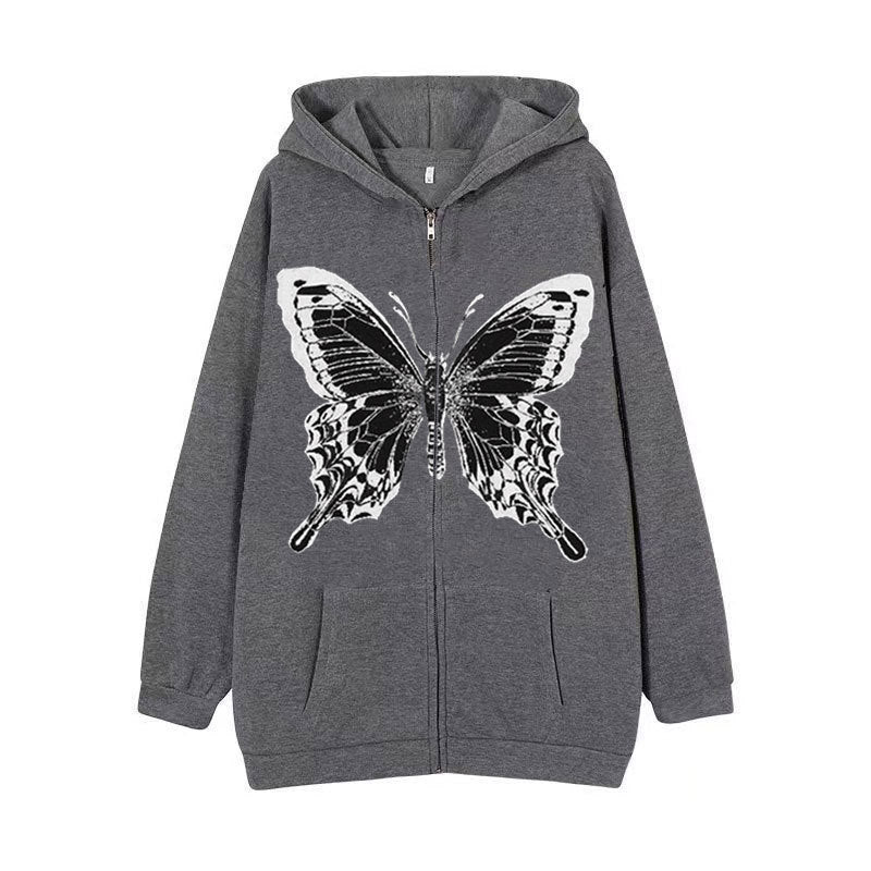 Damen Hoodie Schmetterlingsmotiv Eveloria