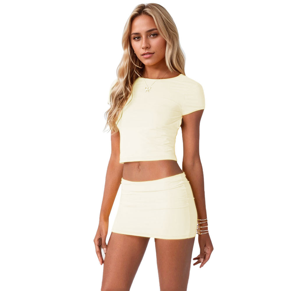 Damen Crop- Minirock-Set Eveloria