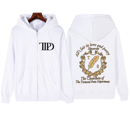 Damen Fleece Kapuzenjacke mit Motiv Bequem