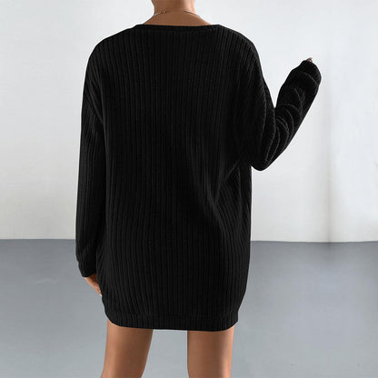 Damen Strickset Figurbetonter Pullover Langer Cardigan