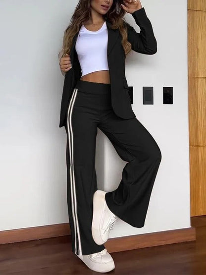 Damen Anzug-Set Elastischer Bund Sportlich Eveloria