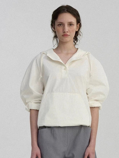 Damen Kapuzenbluse Lässig Moderner Schnitt Eveloria