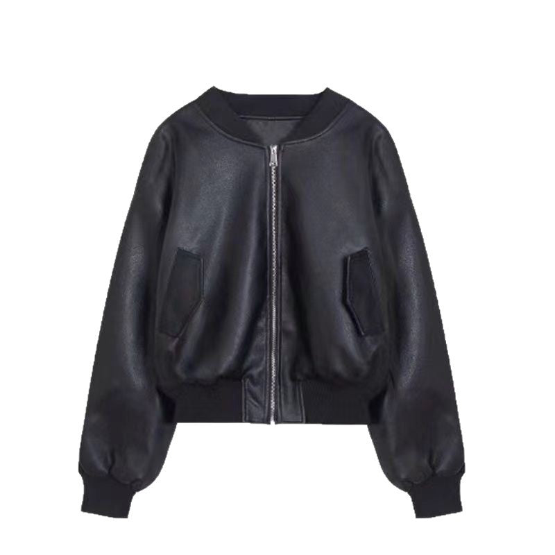Damen Lederjacke Oversized Urban Eveloria