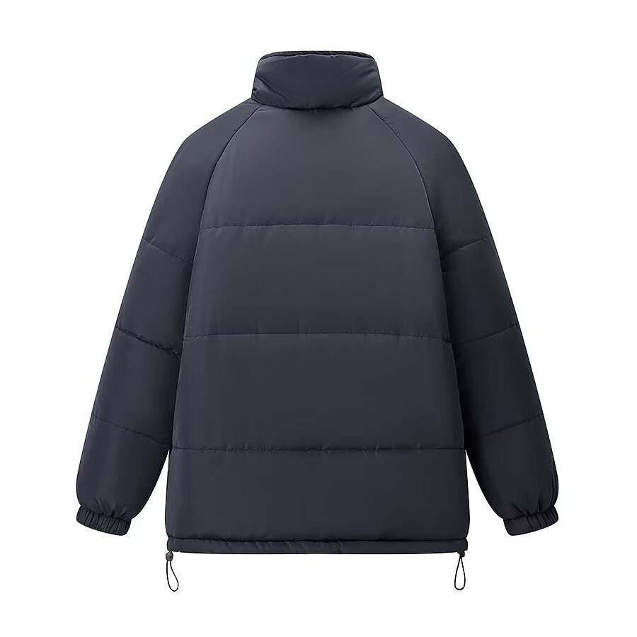 Damen Steppjacke Urbaner Stil Hochkragen Praktische Taschen