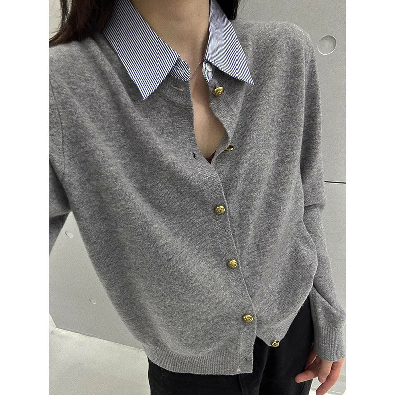 Damen Cardigan mit goldenen Knöpfen Eveloria