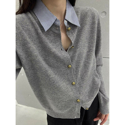 Damen Cardigan mit goldenen Knöpfen Eveloria