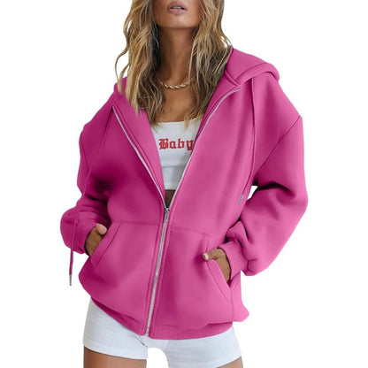 Damen Oversized Kapuzenjacke mit Taschen Eveloria