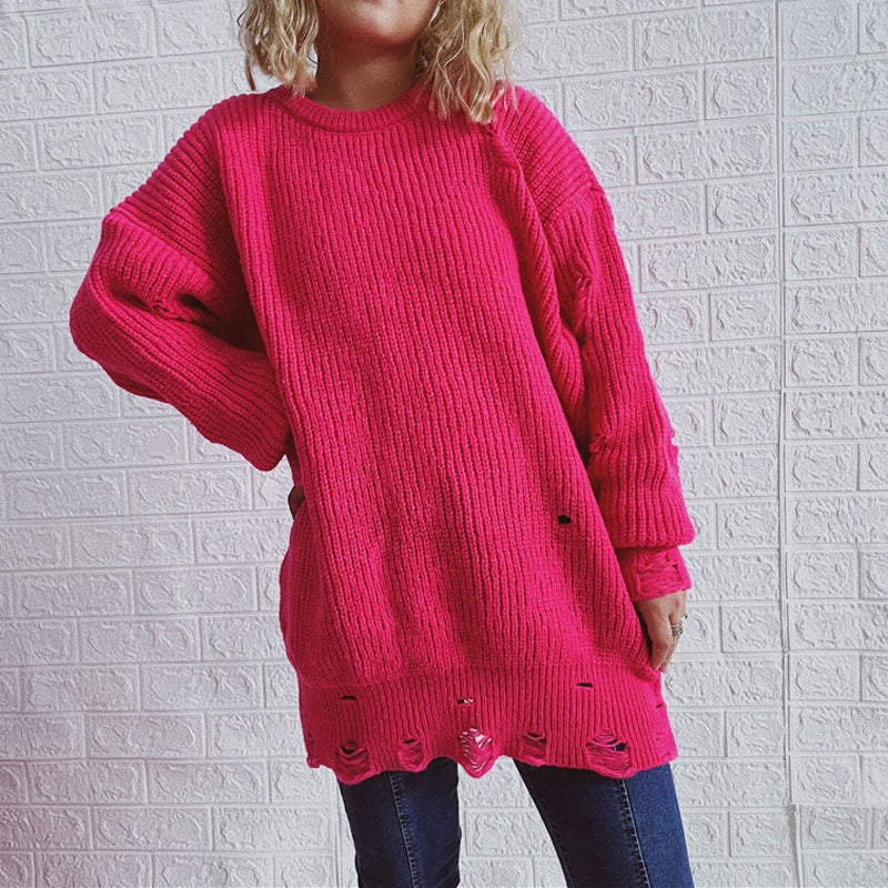 Damen Oversized Pullover Strickdesign Eveloria - Eveloria