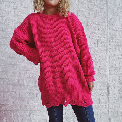 Damen Oversized Pullover Strickdesign Eveloria - Eveloria