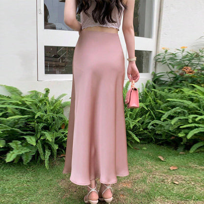 Damen Maxikleid Seidenähnlich Eveloria