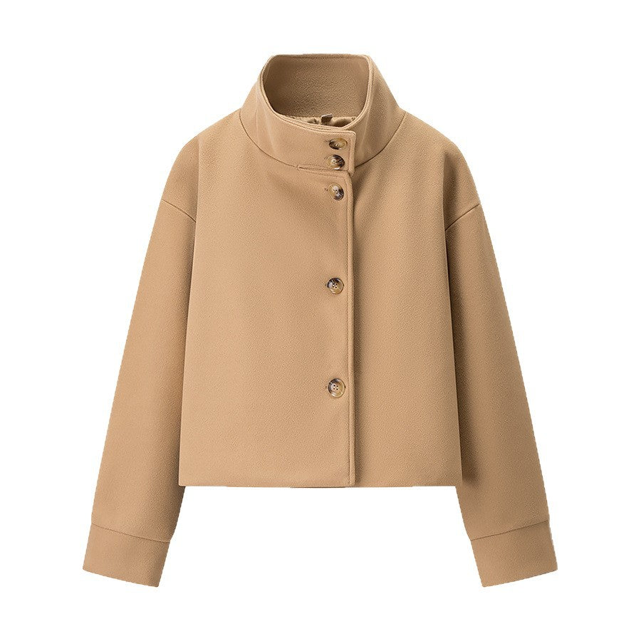 Damenjacke Stehkragen Elegant Knöpfe Eveloria