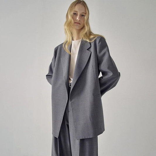 Damen Oversized Blazer Edler Schnitt Eveloria - Eveloria