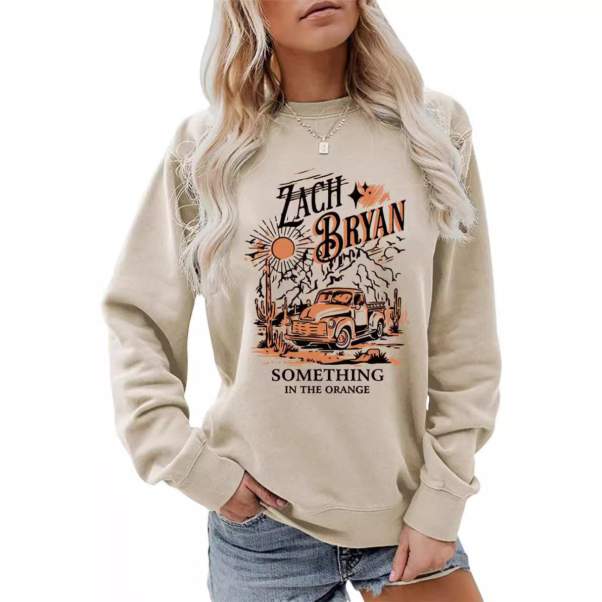 Damen Sweatshirt Vintage Truck Design Eveloria