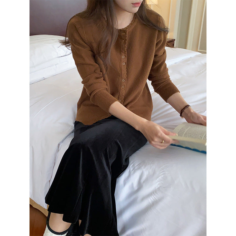 Eveloria Damen Strickjacke Knopfleiste Elegantes Design