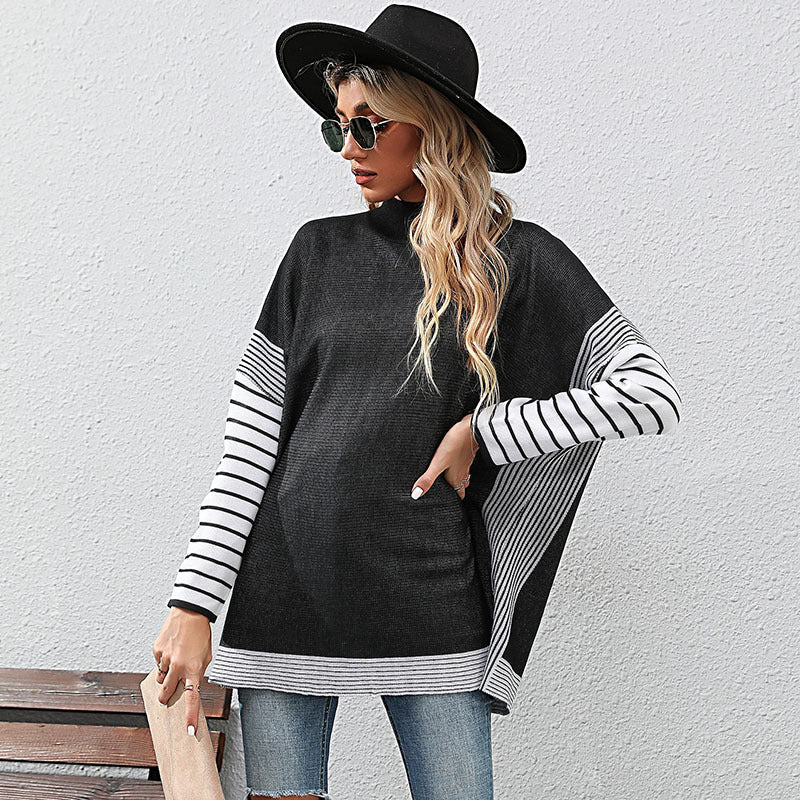 Damen Strickpullover Lässiges Streifenmuster Eveloria - Eveloria