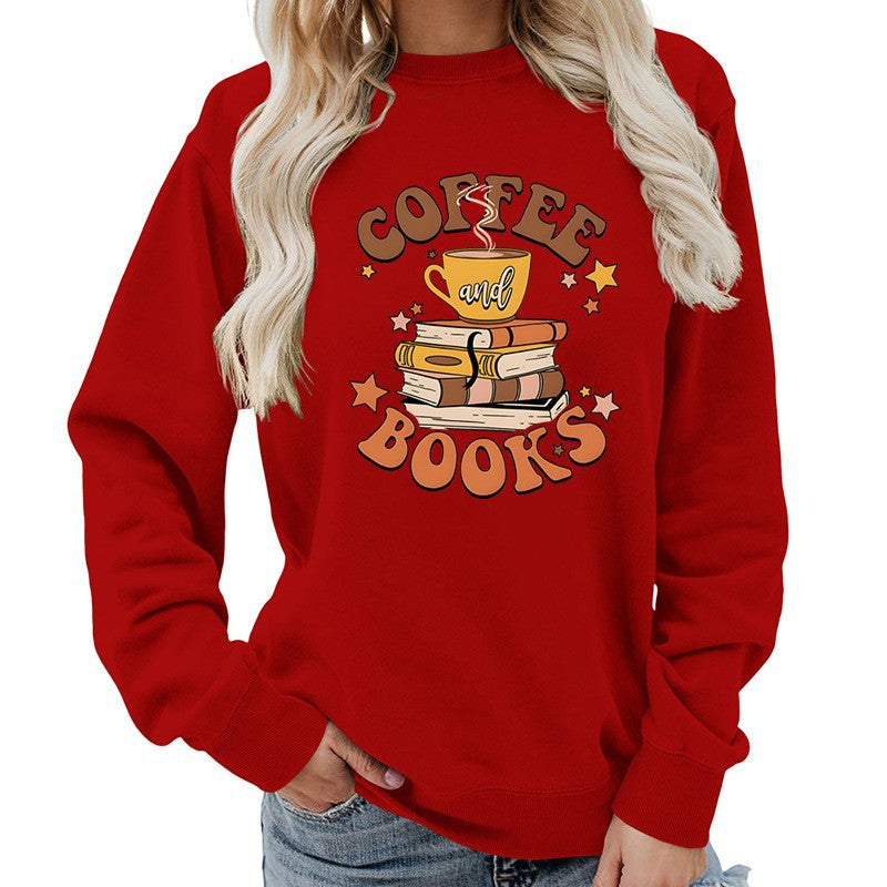 Damen Sweatshirt Kaffeebuch-Design Eveloria