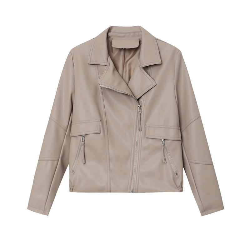 Damen Bikerjacke Lässiger Schnitt Eveloria