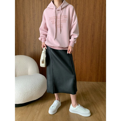 Damen Kapuzenpullover Lässig Mit Schriftzug Bequem