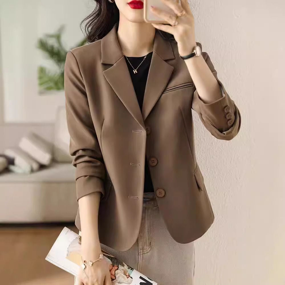 Damen Blazer Klassisch Tailliert Schwarz Eveloria - Eveloria