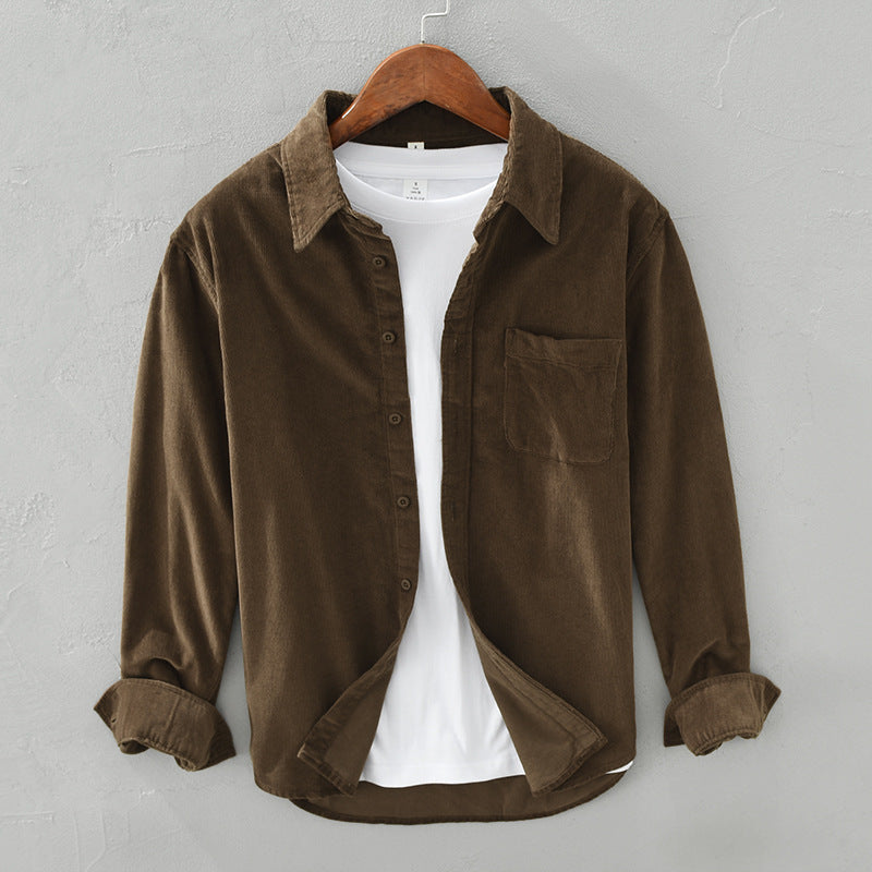Herren Langarmhemd Cord
