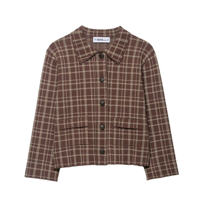Damen Hemdjacke Kariert Eveloria