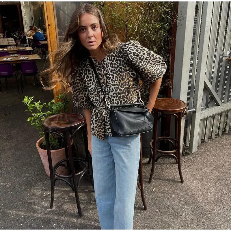 Damen Kurzjacke Puffärmel Eveloria