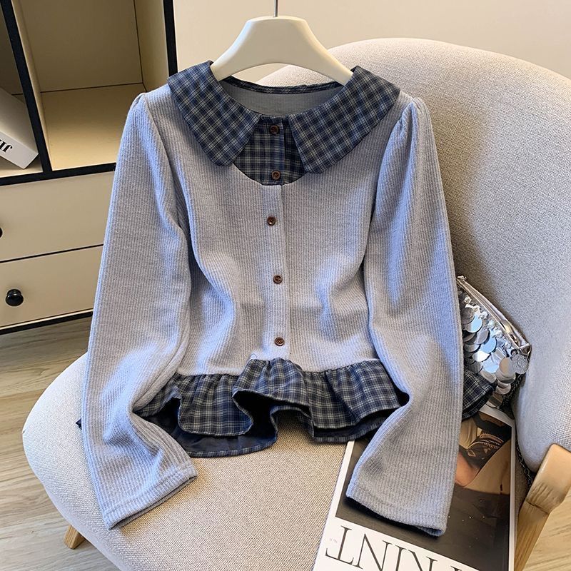 Damen Strickpullover mit Hemdblusen-Details Eveloria