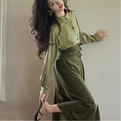 Damen Maxi-Rock Kelchschnitt Elegant Eveloria