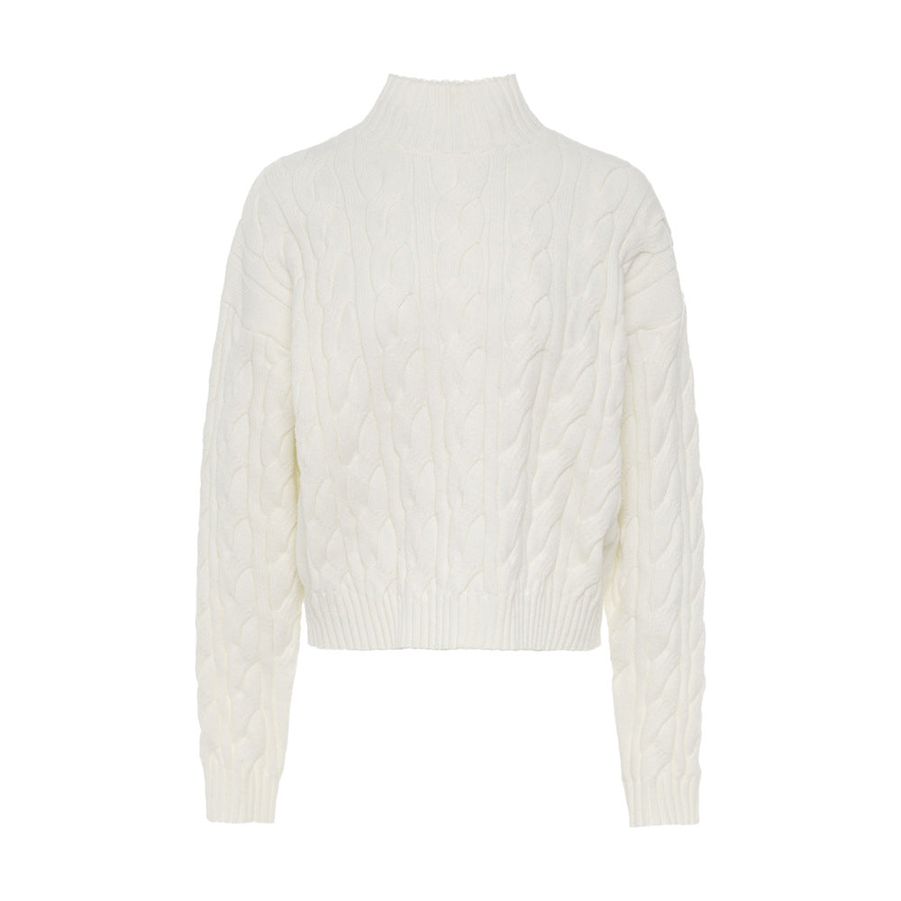Damen Strickpullover Wellenmuster