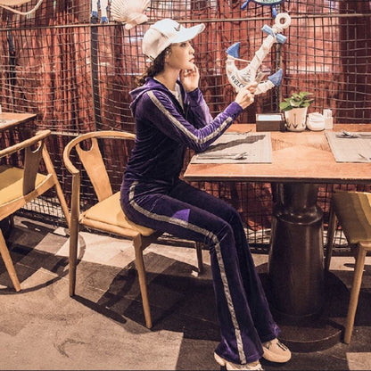 Damen Fleece-Loungewear-Set Glitzernd Eveloria