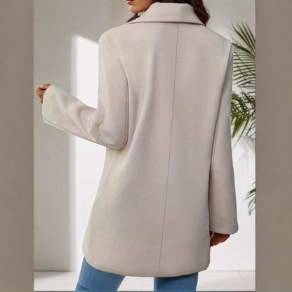 Damen Übergangsjacke mit Knopfverschluss und großem Revers