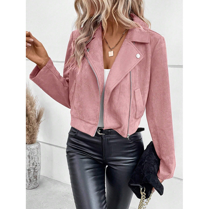 Damen Wildlederjacke Kurz Eveloria