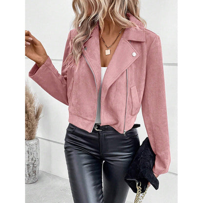 Damen Wildlederjacke Kurz Eveloria