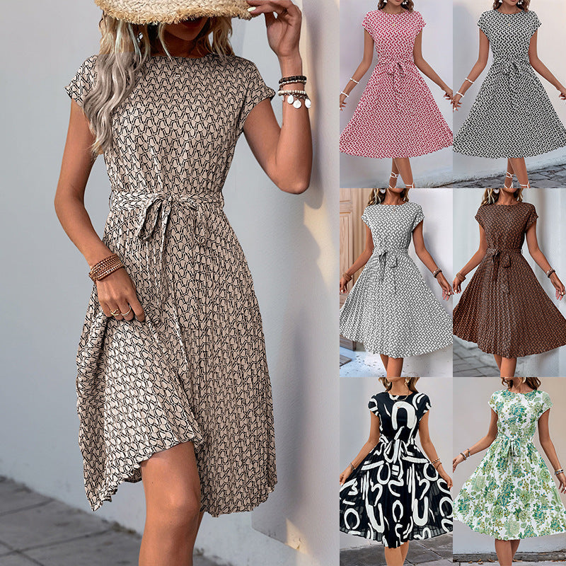 Damen Midikleid Asymmetrisch Dekorativer Bindegürtel Eveloria - Eveloria
