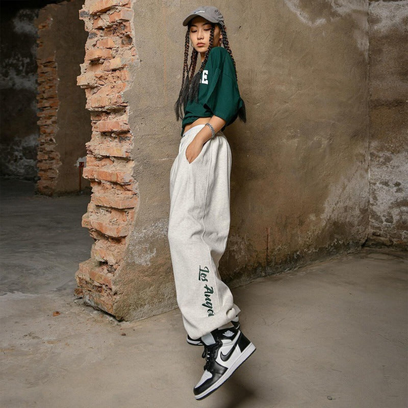 Damen Sweatpants Freizeit mit Schriftzug Eveloria Schwarz - Eveloria