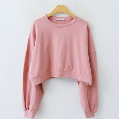 Damen Cropped Pullover Ballonärmel Eveloria
