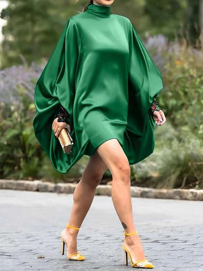 Damen Etuikleid Oversized-Schnitt Dekorative Ärmel