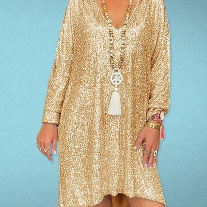 Damen Kaftan-Kleid Glitzernd Lässiger Schnitt Eveloria - Eveloria