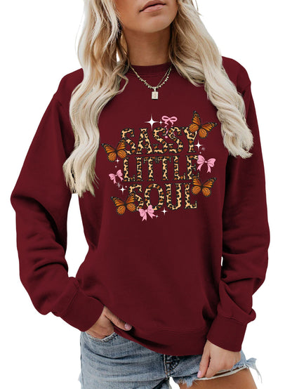 Damen Sweatshirt Schmetterlingsdesign Eveloria