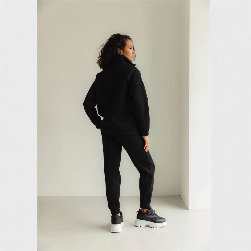 Damen Kapuzenpullover Reißverschluss Taschen Eveloria