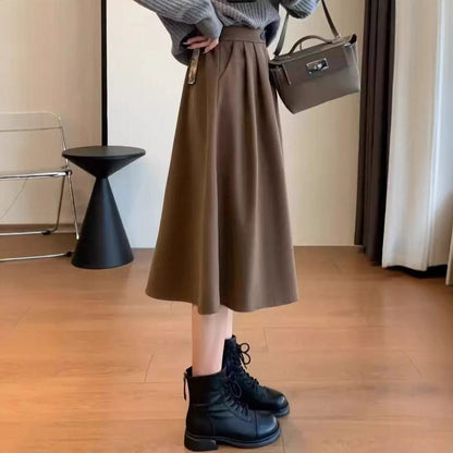 Damen Midirock Faltenwurf Elegantes Design