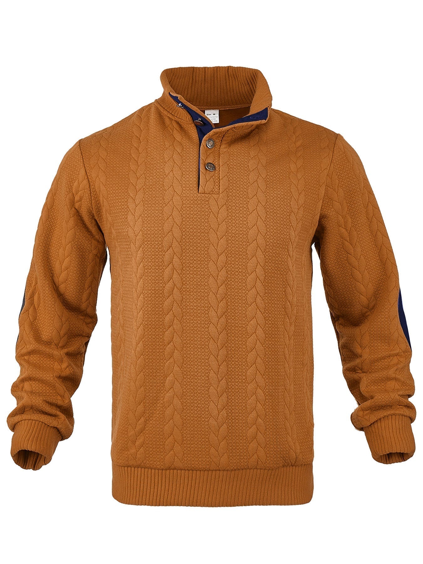 Herren Strickpullover Hoher Kragen Muster - Eveloria