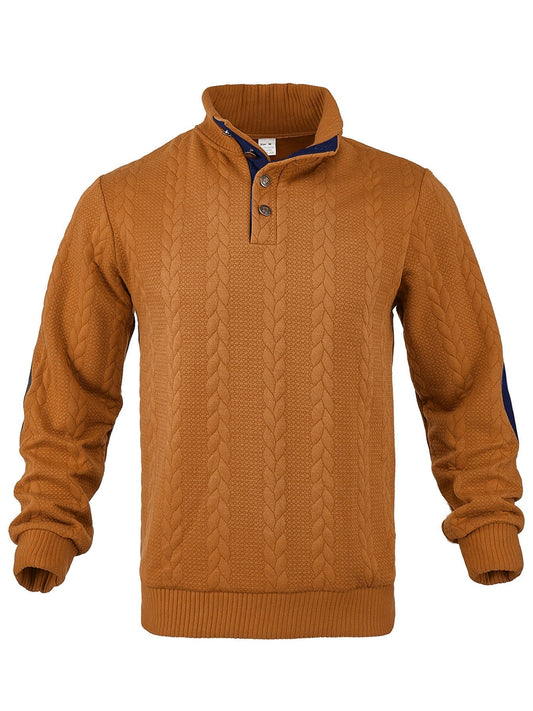 Herren Strickpullover Hoher Kragen Muster - Eveloria