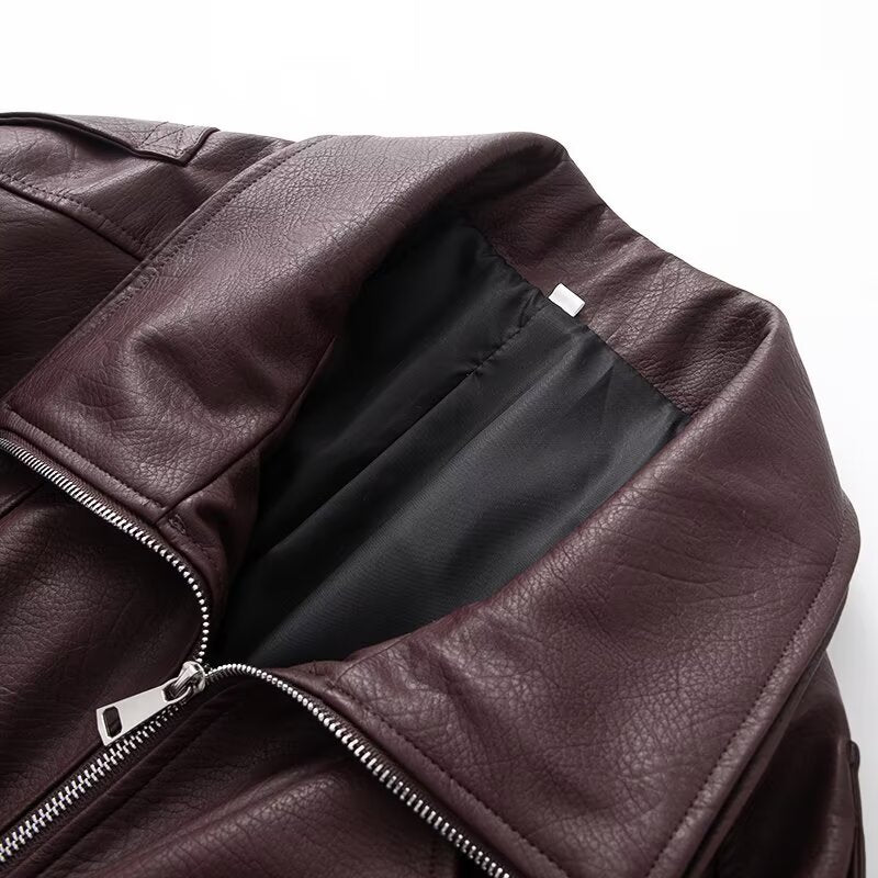 Damen Bikerjacke Kunstleder Asymmetrisch Eveloria