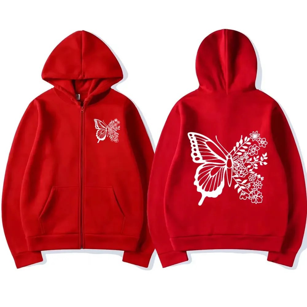 Damen Kapuzenpullover Floralmuster Kängurutasche