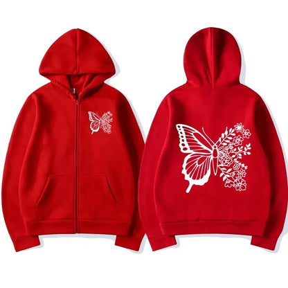 Damen Kapuzenpullover Floralmuster Kängurutasche